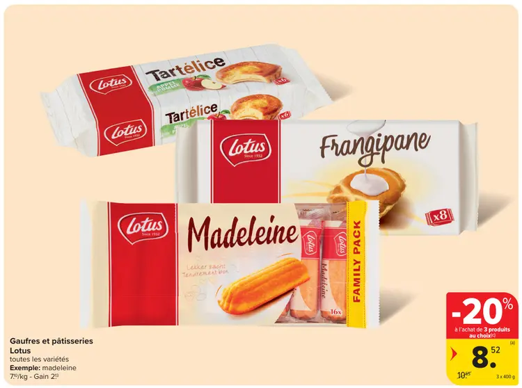 Offre: Gaufres et pâtisseries