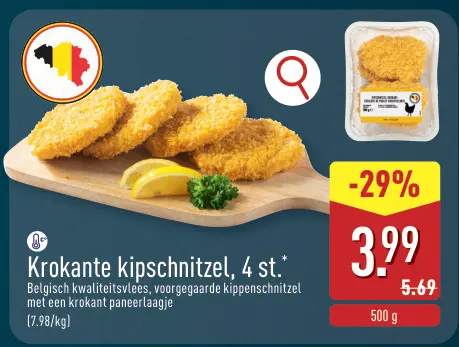 Promotie: Krokante kipschnitzel