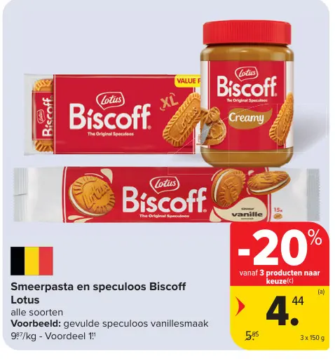 Promotie: Smeerpasta en speculoos Biscoff