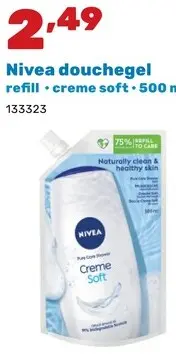 Promotie: Douchegel refill creme soft