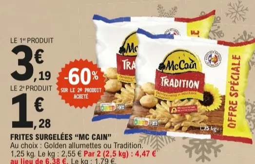Offre: Frites surgelées