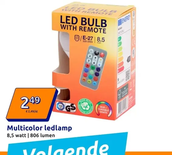 Aanbieding: Multicolor ledlamp