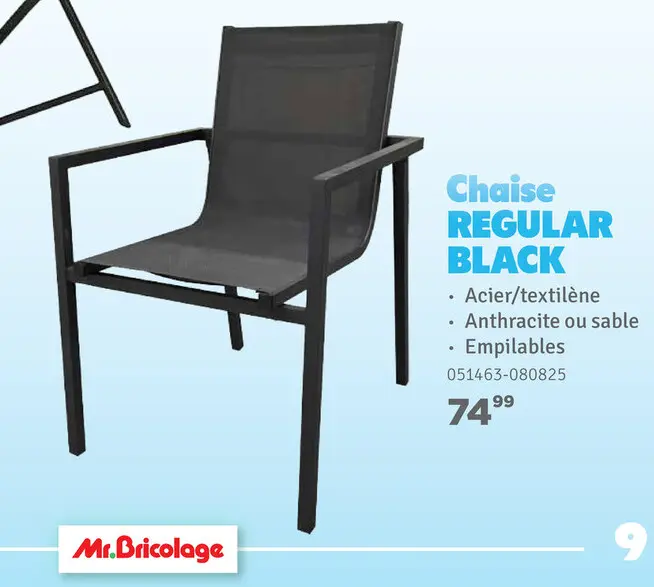 Offre: Chaise REGULAR BLACK