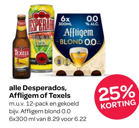 Aanbieding: Desperados, Affligem of Texels