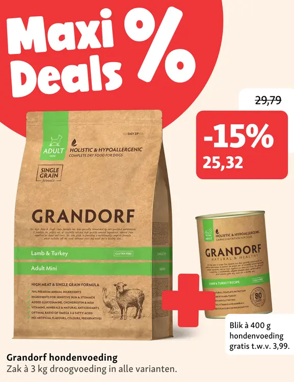 Aanbieding: Grandorf hondenvoeding