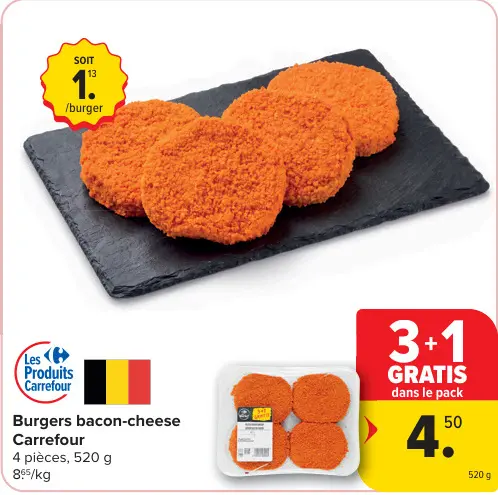 Offre: Burgers bacon-cheese