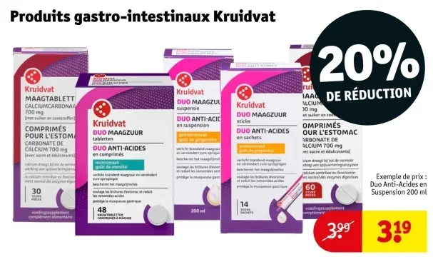 Offre: Produits gastro-intestinaux