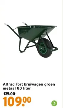 Aanbieding: Altrad Fort kruiwagen groen metaal