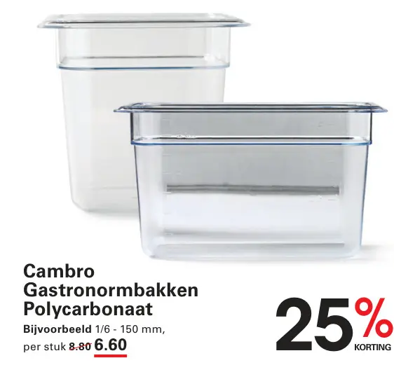 Aanbieding: Gastronormbakken Polycarbonaat