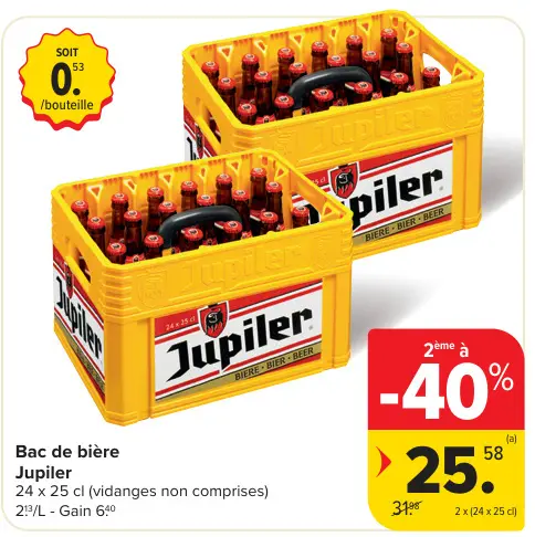 Offre: Bac de bière