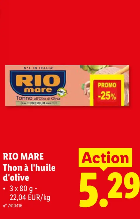 Offre: Thon à l'huile d'olive