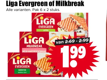 Aanbieding: Liga Evergreen of Milkbreak