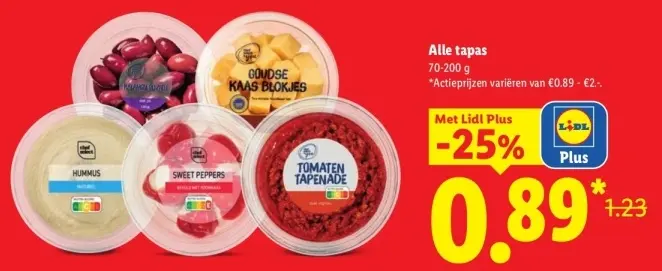 Aanbieding: Alle tapas