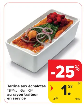 Offre: Terrine aux échalotes