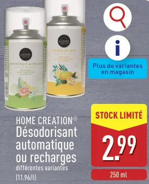 Offre: Désodorisant automatique ou recharges