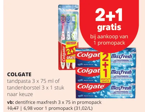 Promotie: Tandpasta of tandenborstel