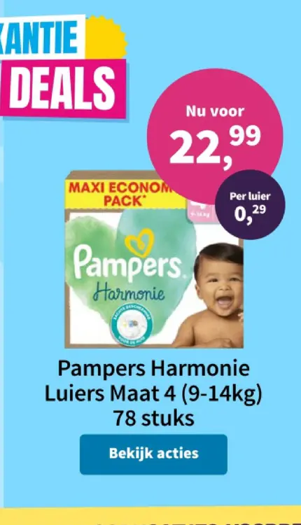 Promotie: Pampers Harmonie Luiers Maat 4