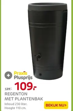 Aanbieding: Regenton met plantenbak