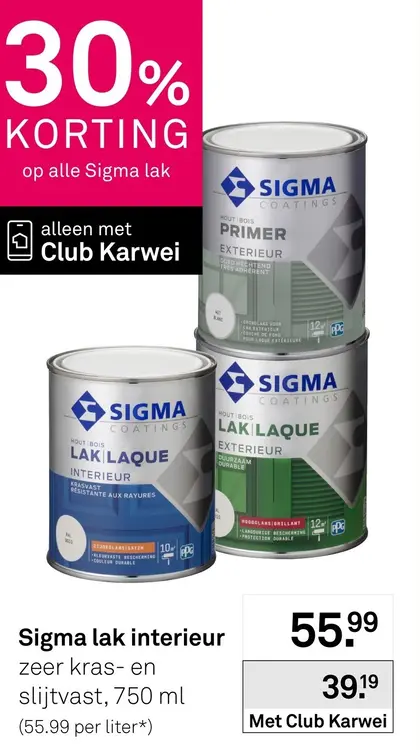 Aanbieding: Alle Sigma lak