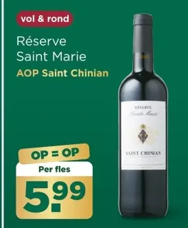 Aanbieding: Réserve Saint Marie AOP Saint Chinian