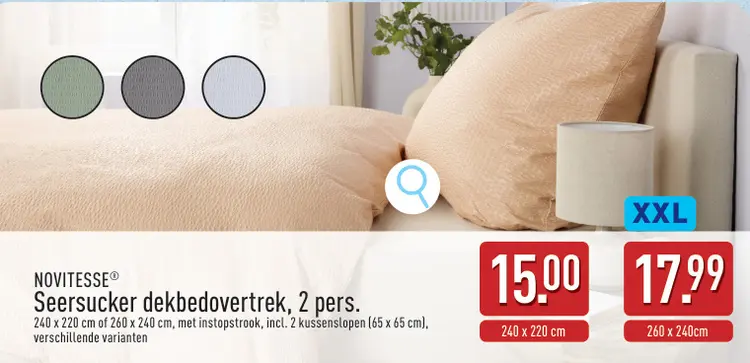 Promotie: Seersucker dekbedovertrek