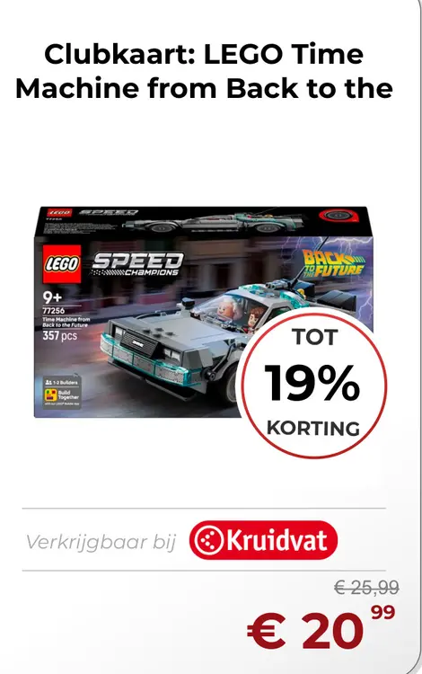 Aanbieding: LEGO Time Machine from Back to the Future