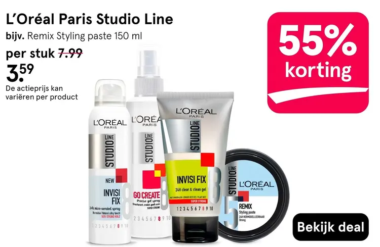 Aanbieding: L'Oréal Paris Studio Line