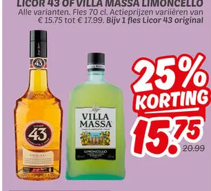 Aanbieding: LICOR 43 OF VILLA MASSA LIMONCELLO
