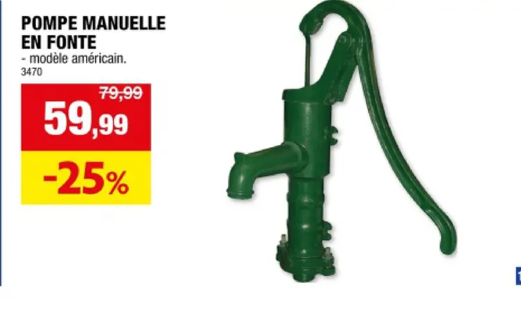 Offre: Pompe manuelle en fonte