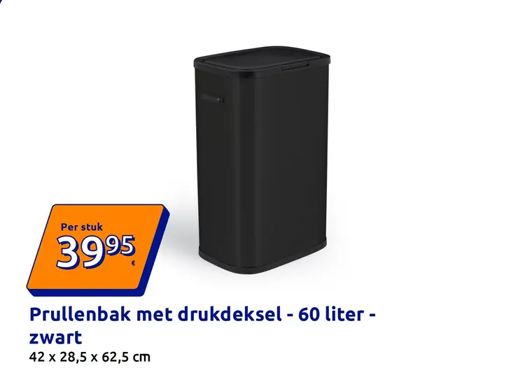 Aanbieding: Prullenbak met drukdeksel
