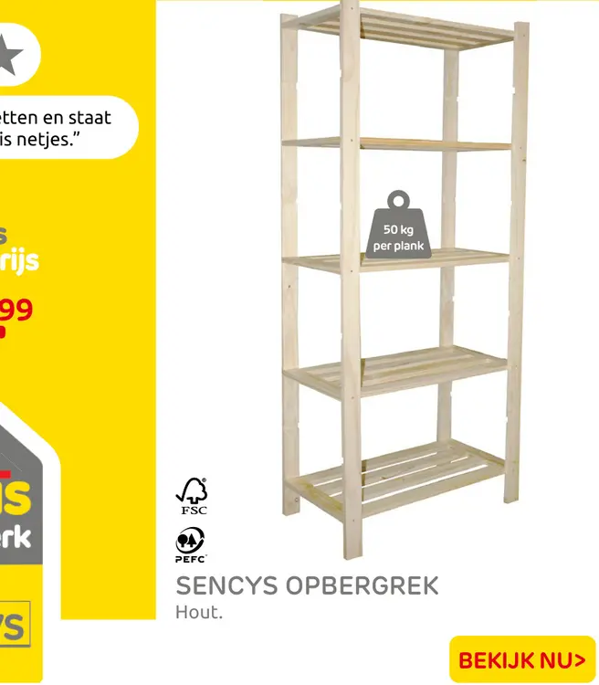 Aanbieding: Opbergrek