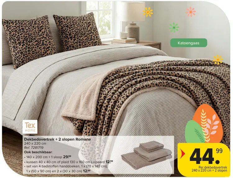 Promotie: Dekbedovertrek + 2 slopen Romane