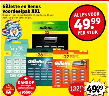 Aanbieding: Gillette en Venus voordeelpak XXL