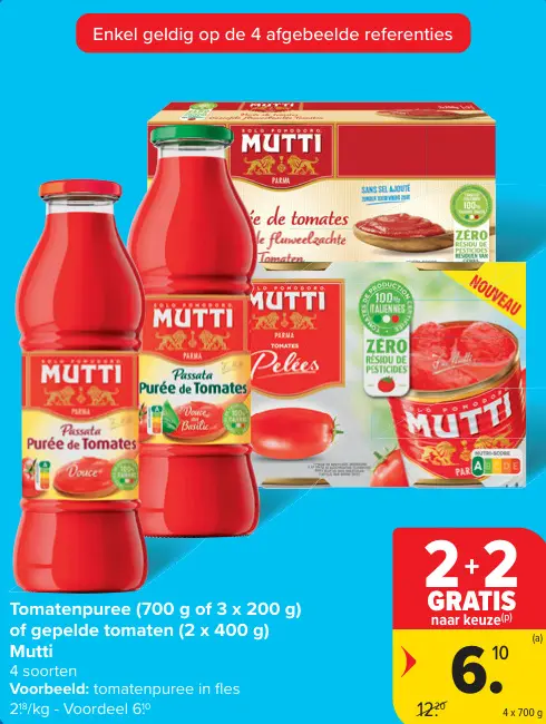 Promotie: Tomatenpuree of gepelde tomaten