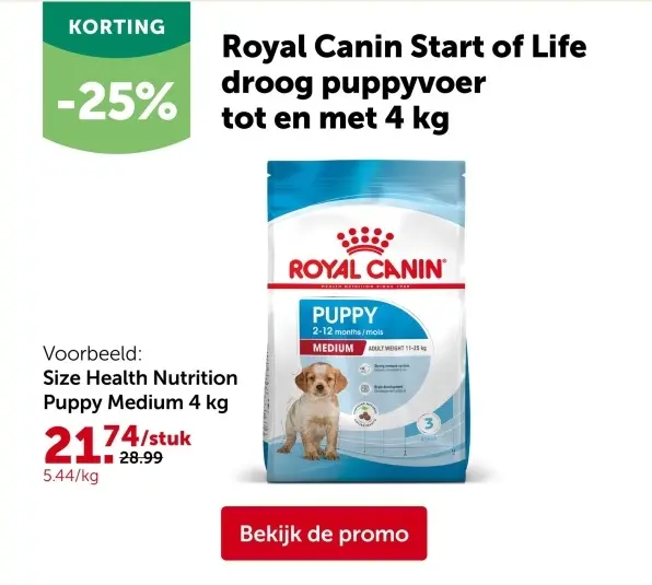Promotie: Royal Canin Start of Life droog puppyvoer