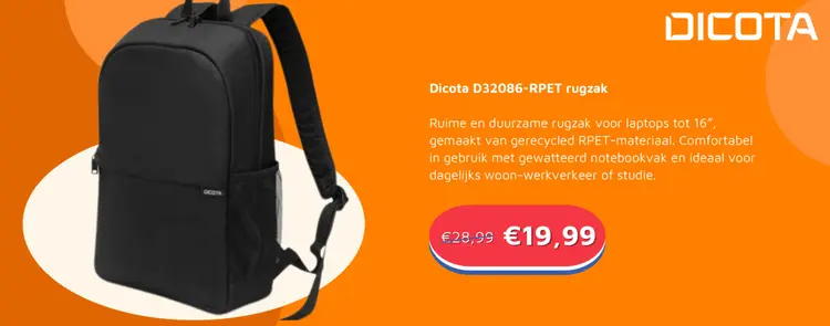 Aanbieding: Dicota D32086-RPET rugzak