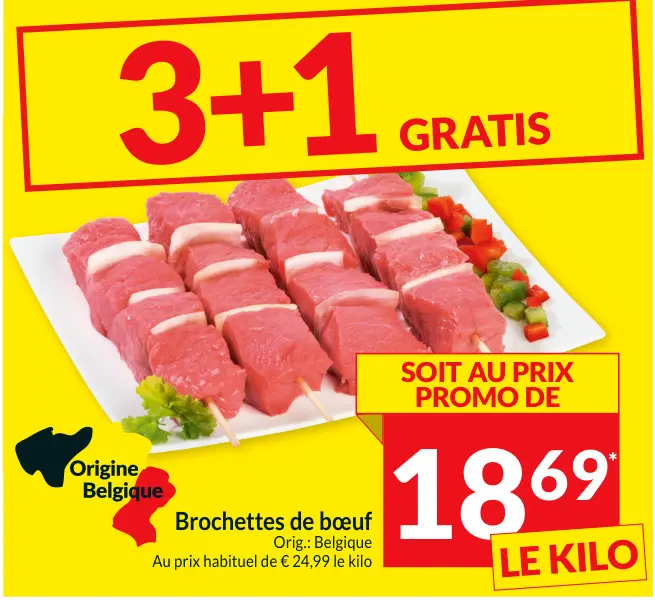 Offre: Brochettes de bœuf