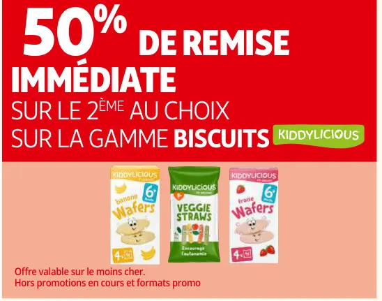 Offre: KIDDYLICIOUS Wafers, VEGGIE STRAWS