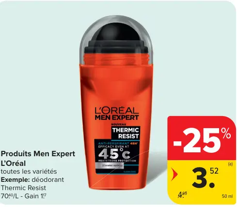 Offre: Men Expert Thermic Resist déodorant