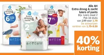 Aanbieding: Extra droog & zacht luiers of pants