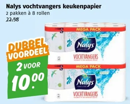 Aanbieding: Nalys vochtvangers keukenpapier