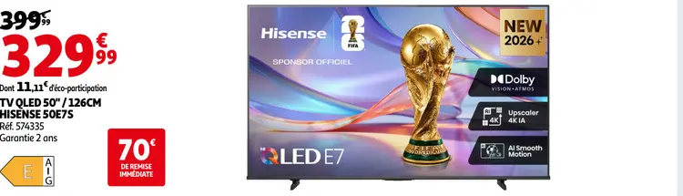 Offre: Tv qled 50"/126cm