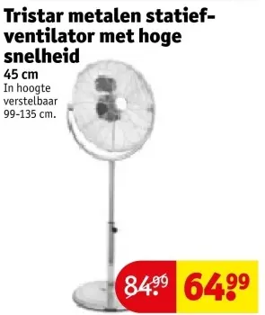 Aanbieding: Metalen statiefventilator met hoge snelheid