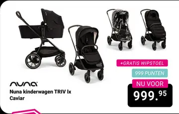 Aanbieding: Nuna kinderwagen TRIV Ix Caviar