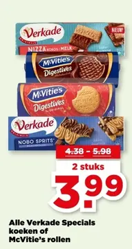 Aanbieding: Verkade Specials koeken of McVitie's rollen