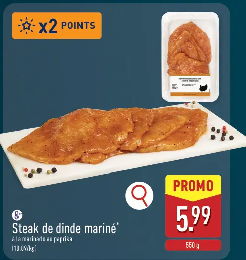 Offre: Steak de dinde mariné