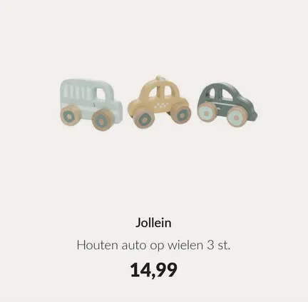 Aanbieding: Houten auto op wielen