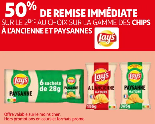 Offre: Chips à l'Ancienne et Paysannes
