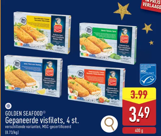Aanbieding: Gepaneerde visfilets