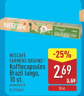 Promotie: Koffiecapsules Brazil lungo